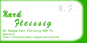 mark fleissig business card